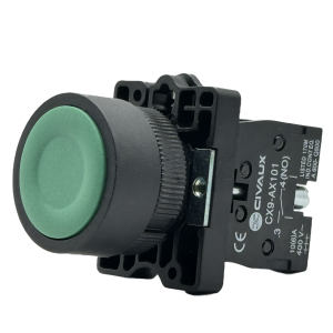 PUSH BUTTON PLASTIC GREEN