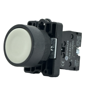 PUSH BUTTON PLASTIC WHITE