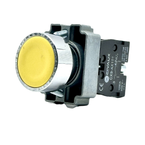 CIVAUX PUSH BUTTON METAL YELLOW SPRING RETURN N.O. CX9-MY10